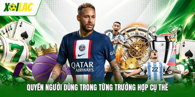 Quyền người dùng trong từng trường hợp cụ thể